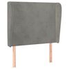 vidaXL Uzglavlje s u&scaron;ima svjetlosivo 83 x 23 x 118/128 cm bar&scaron;unasto