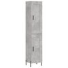 vidaXL Visoka komoda siva betona 34,5x34x180 cm od konstruiranog drva