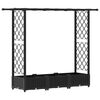 vidaXL Povi&scaron;eni krevet s mrežom i krovom Crna 164 x 40 x 121 cm PP
