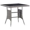 vidaXL Vrtni stol sivi 80 x 80 x 74 cm od poliratana
