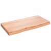 vidaXL Kupaonska radna ploča svjetlosmeđa 80x40x(2-6) cm masivno drvo