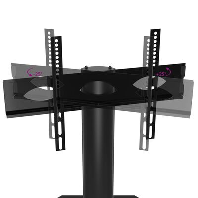 vidaXL Kutni TV stalak s 2 razine za 32 - 70 inča crni