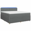 vidaXL Boxspring krevet s madracem Tamnosiva 160 x 200 cm Tkanina
