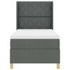 vidaXL Krevet s opruga kutije Tamno siva 100 x 200 cm tkanina