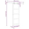 vidaXL Klizna vrata Prirodna 78 x 232 cm Masivna borovina i staklo