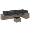 vidaXL 7-dijelni set vrtnih sofa sivi od poliratana