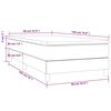 vidaXL Box spring krevet s madracem crni 90x190 cm od tkanine