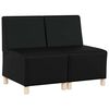 vidaXL Modularna sofa bez naslona 2 pcs Crna 55 x 74 x 82 cm