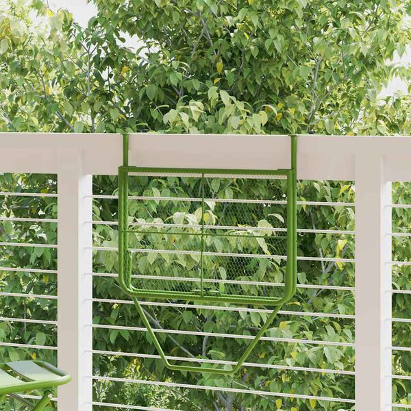 vidaXL Balkonski stol zeleni 60 x 40 cm čelični