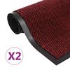 vidaXL Otirači za pra&scaron;inu 2 kom pravokutni čupavi 120 x 180 cm crveni