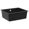 vidaXL Umivaonik Crna 530 x 460 mm 80% kvarc i 20% smola
