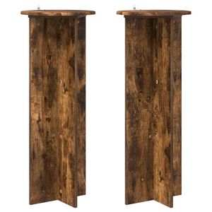 vidaXL Stalak za biljke 2 pcs Dimljeni hrast &Oslash;40 x 100 cm