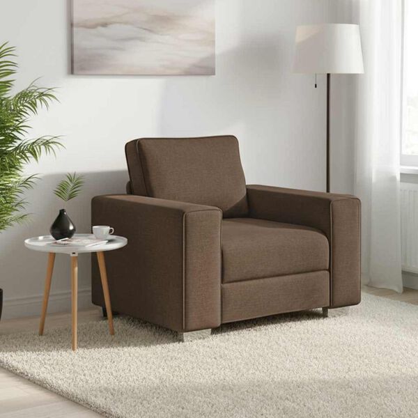 vidaXL Sofa 59cm Smeđa tkanina