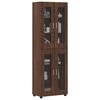 vidaXL Highboard FLORIN Smeđi hrast 60 x 35 x 182 cm Konstruirano drvo