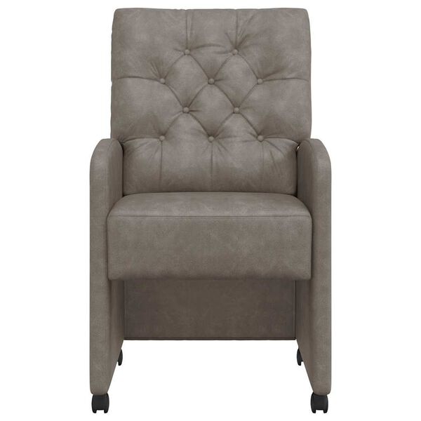 vidaXL Blagovačke stolice s kotačima 2 pcs Siva 58 x 67 x 97 cm