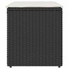vidaXL Vrtni tabure s jastucima 2 kom crni 40x40x43 cm poliratan