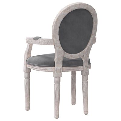 vidaXL Blagovaonska stolica tamnosiva 54 x 56 x 96,5 cm baršunasta