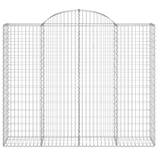 vidaXL Lučne gabionske košare 18kom 200x50x160/180cm pocinčano željezo