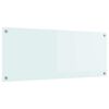 vidaXL Kuhinjski zaštita Bijelo 100 x 40 cm Staklo otporno na udarce