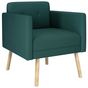 vidaXL Ukrasna fotelja Tamnozelena Tkanina