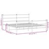 vidaXL Metalni okvir kreveta s uzglavljem i podnožjem crni 183x213 cm
