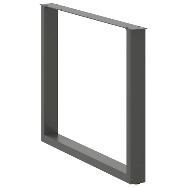 vidaXL Noge za blagovaonski stol U-oblik 3 kom antracit 100 x (72-73) cm čelik