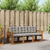 vidaXL Set vanjskih sofa s jastukom 3 pcs Prirodna i svijetlo siva