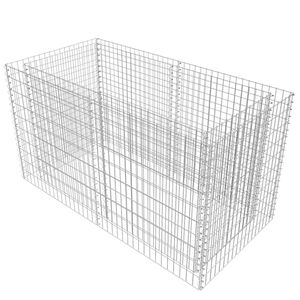vidaXL Gabionska sadilica čelična 180 x 90 x 100 cm srebrna