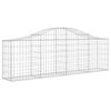 vidaXL Gabionska ko&scaron;ara s lukom 200 x 30 x 60/80 cm pocinčano željezo