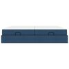 vidaXL Okvir kreveta s madracem s madracem 2 pcs Plava tkanina