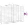 vidaXL Lučne gabionske ko&scaron;are 13kom 200x50x140/160cm pocinčano željezo