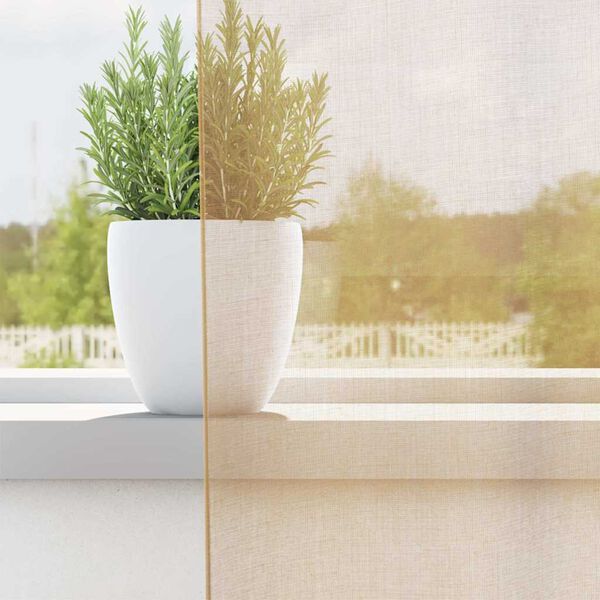 vidaXL Voile zavjese s džepovima za šipke 2 kom boja pijeska