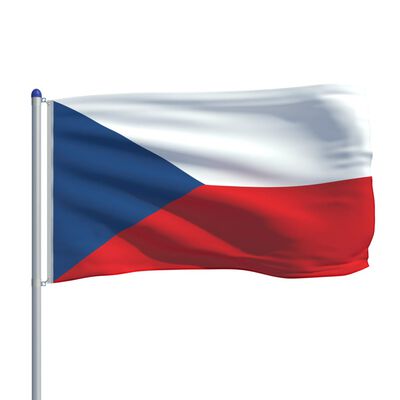 vidaXL Češka zastava s aluminijskim stupom 6 m