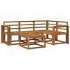 vidaXL Set vanjskih sofa 5 pcs Prirodna Čvrsto drvo akacije