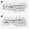 vidaXL Setovi sofa 9 pcs Prirodna Čvrsto drvo akacije