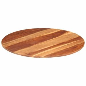 vidaXL Stolna ploča od masivnog drva bagrema okrugla 15 - 16 mm 80 cm