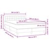 vidaXL Box Spring krevet s madracem crni 160x220 cm samt