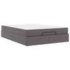 vidaXL Okvir kreveta s madracem Ostalo 2 pcs Siva PVC