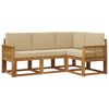 vidaXL Set vanjskih sofa 4 pcs Prirodna i bež Poliester