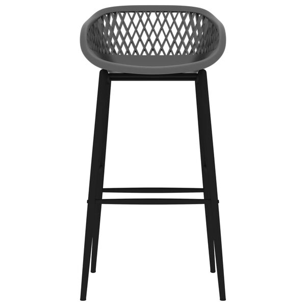 vidaXL Barske stolice 4 kom sive