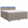 vidaXL Boxspring krevet s madracem Sivosmeđa 160 x 200 cm Tkanina