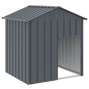 vidaXL Kućica za pse s krovom antracit 117x103x123 cm pocinčani čelik