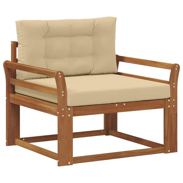 vidaXL Srednja sofa za van Čvrsto drvo akacije Prirodna