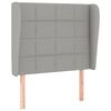 vidaXL Uzglavlje s u&scaron;ima svjetlosivo 93x23x118/128 cm od tkanine