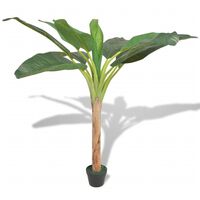 vidaXL Umjetno Drvo Banane s Lončanicom 150 cm Zeleno