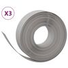 vidaXL Vrtne ivice 3 kom sive 10 m 15 cm od polietilena