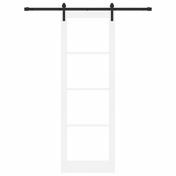 vidaXL Klizna vrata ORKDAL Bijela i crna 78 x 232 cm