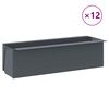 vidaXL Kutije za cvijeće za euro palete 12 kom sive 36x13,5x9,5 cm PP