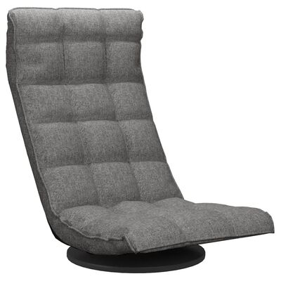 vidaXL Okretna podna stolica od tkanine svjetlosiva