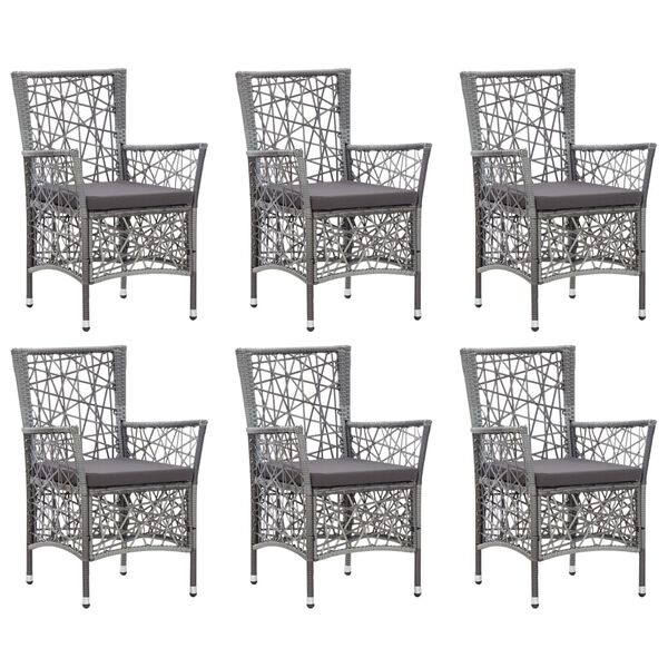 vidaXL 7-dijelni vrtni blagovaonski set sivi